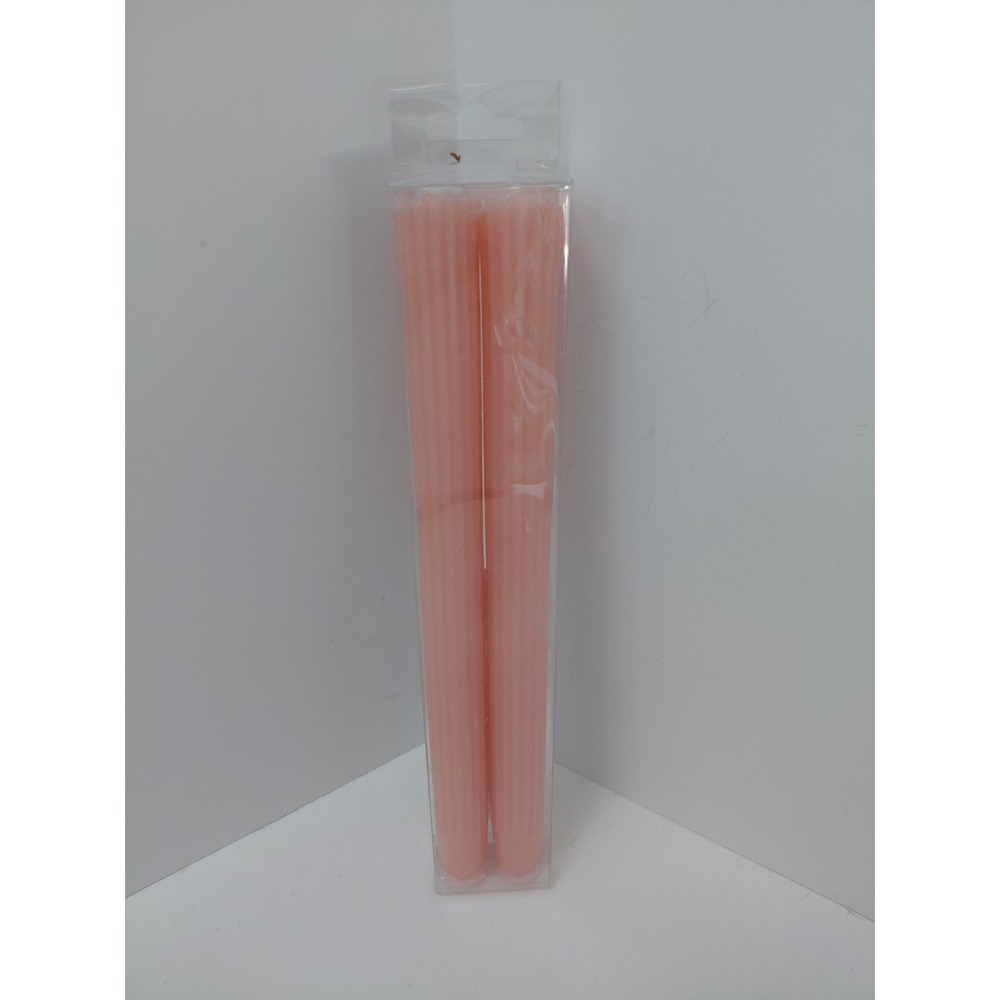2 Piece Unscented‎ Taper Candles Peach 10 Inch Ashland Spring Home Decor NEW